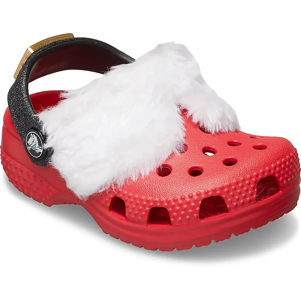 Crocs Littles Santa 210761-6WE Clogs Toddler 2-3 Red Slip On Casual Shoes NIN271